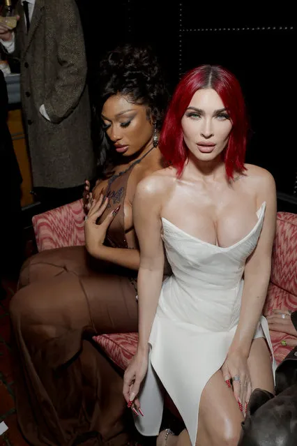(L-R) Megan Thee Stallion and Megan Fox attend the GQ Men of the Year Party 2023 at Bar Marmont on November 16, 2023 in Los Angeles, California. (Photo by Emma McIntyre/Getty Images for GQ)