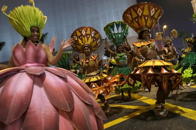 Performers from “Cape Town Carnival” of South Africa take part in a Lunar New Year night parade in Hong Kong, February 5, 2019. (Photo by Tyrone Siu/Reuters)