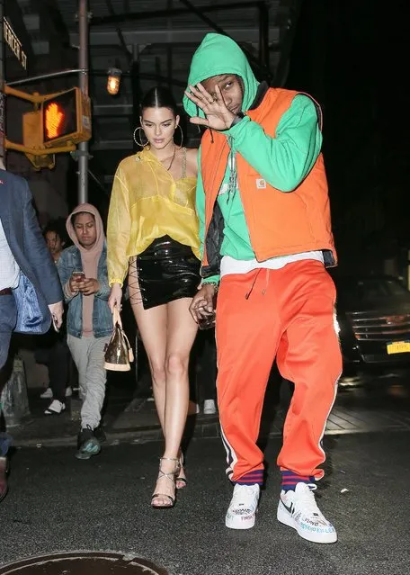 ASAP Rocky and Kendall Jenner are seen attending the Rei Kawakubo/Comme des Garcons: Art Of The In-Between' Costume Institute Gala – After Party on May 02, 2017 in New York City. (Photo by MEGA)