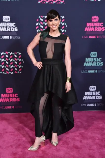 Shawna Thompson from musical duo Thompson Square attends the 2016 CMT Music awards at the Bridgestone Arena on June 8, 2016 in Nashville, Tennessee. (Photo by Mike Coppola/Getty Images for CMT)