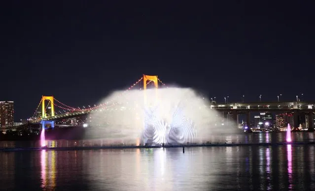 Japan Odaiba Water Illumination