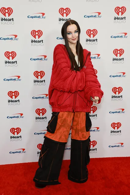 American singer Dove Cameron attends the Z100's iHeartRadio Jingle Ball 2022 Press Room at Madison Square Garden on December 09, 2022 in New York City. (Photo by Arturo Holmes/WireImage)