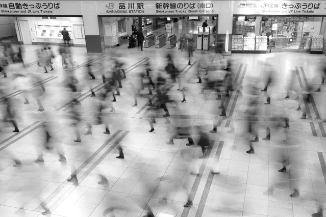 “Shinagawa Station”. I was up at an ungodly hour to make it to the Tsukiji Fish Market, in Tokyo. With so many amazing things to see in the city, I had hardly slept, and managed to get off at the wrong station. Wave after wave of people kept coming through the station passageway. I spied a coffee shop with a vantage point and managed to snap a free shots, camera resting on the ledge. After the caffeine kicked in, i was ready to brave the river of people... Photo location: Tokyo, Japan. (Photo and caption by Peter Franc/National Geographic Photo Contest)