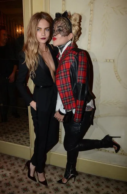Cara Delevingne, Rita Ora at the “Mademoiselle C” cocktail party held at Pavillon Ledoyen in Paris, France, October 01, 2013. (Photo by INFphoto.com)