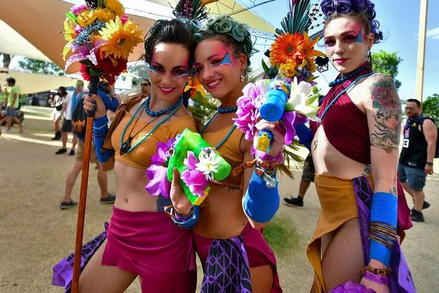 Festivalgoers are seen during the 2019 Coachella Valley Music And Arts Festival on April 20, 2019 in Indio, California. (Photo by Emma McIntyre/Getty Images for Coachella)