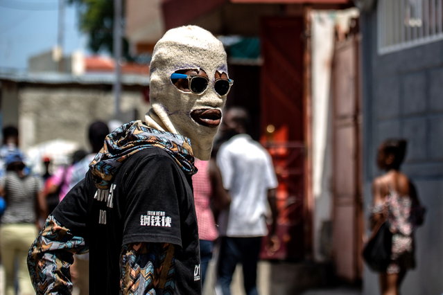 A demonstrator attends a protest against gang violence in the Solino neighborhood of Port-au-Prince, Haiti, 19 August 2024. (Photo by Mentor David Lorens/EPA)