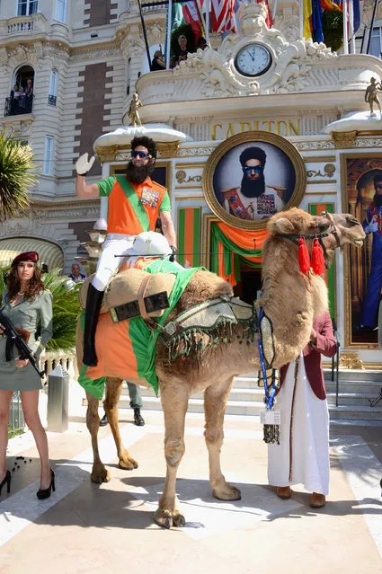 The character Admiral General Aladeen from the 'The Dictator' is seen during the 65th Annual Cannes Film Festival at The Carlton Hotel