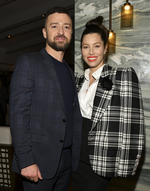 (L-R) Justin Timberlake and Jessica Biel pose for portrait at the Premiere of USA Network's “The Sinner” Season 3 on February 03, 2020 in West Hollywood, California. (Photo by Rodin Eckenroth/Getty Images)