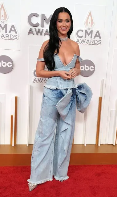 American singer-songwriter Katy Perry attends the 56th Annual CMA Awards at Bridgestone Arena, in Nashville, Tennessee, U.S. November 9, 2022. (Photo by Harrison McClary/Reuters)