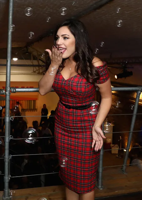 Kelly Brook enjoys food innovation and discovery at the Just Eat Find Your Flavour event with fresh cuisines from around the world on September 29, 2016 in London, England. (Photo by Dave Benett)