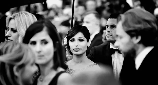Frieda Pinto attends “The Bling Ring” premiere. (Photo by Gareth Cattermole/Getty Images)