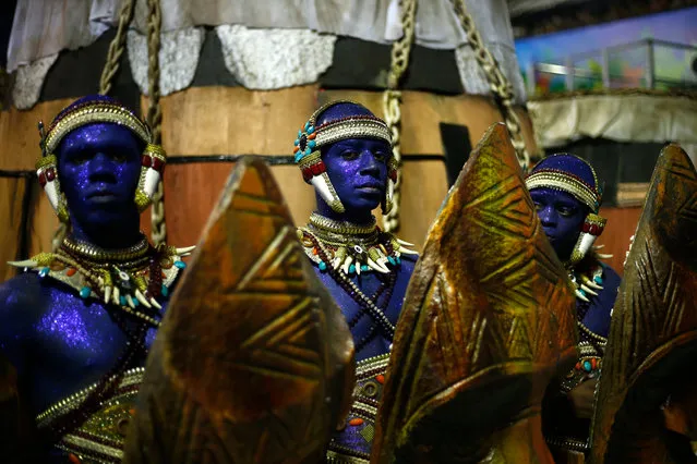 Members of Unidos de Vila Isabel samba school during the Champions Parade on the last day of Rio de Janeiro 2022 Carnival at Marques de Sapucai Sambadrome on May 01, 2022 in Rio de Janeiro, Brazil. Rio de Janeiro's iconic carnival returns to the sambodrome after a two year suspension and postponements due to the coronavirus pandemic. (Photo by Wagner Meier/Getty Images)