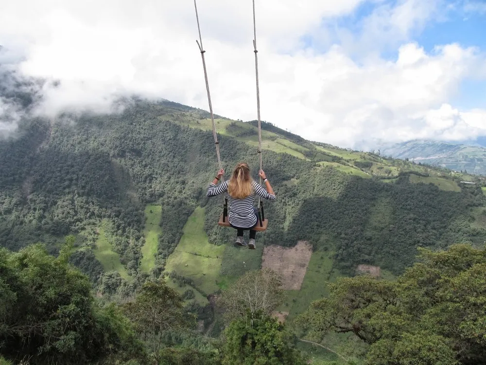The Crazy Swing At Casa Del Arbol in Ecuador