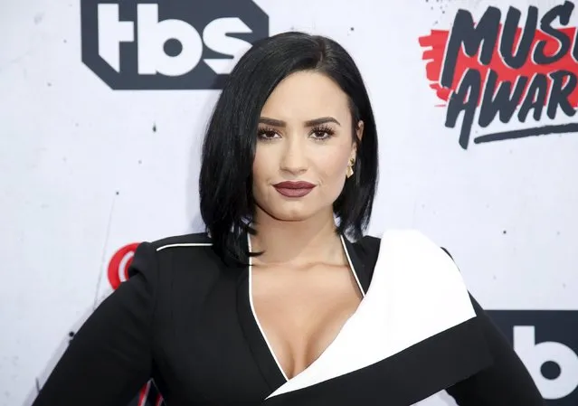 Singer Demi Lovato poses at the 2016 iHeartRadio Music Awards in Inglewood, California, April 3, 2016. (Photo by Danny Moloshok/Reuters)