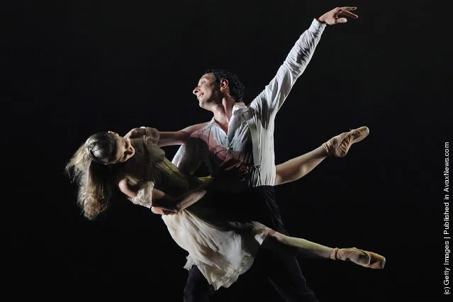 Dancers from the Scottish Ballet perform during a dress rehearsal for their current production of 'Sleeping Beauty' at the Theatre Royal