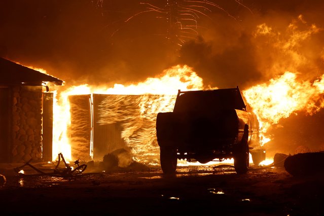 Park Fire burns near Chico, California,on July 24, 2024. (Photo by Fred Greaves/Reuters)