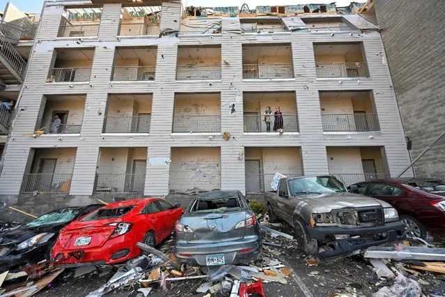 Damage to Amplify Apartments building is seen after a tornado hit eastern Nashville, Tennessee, U.S., March 3, 2020. (Photo by Harrison McClary/Reuters)