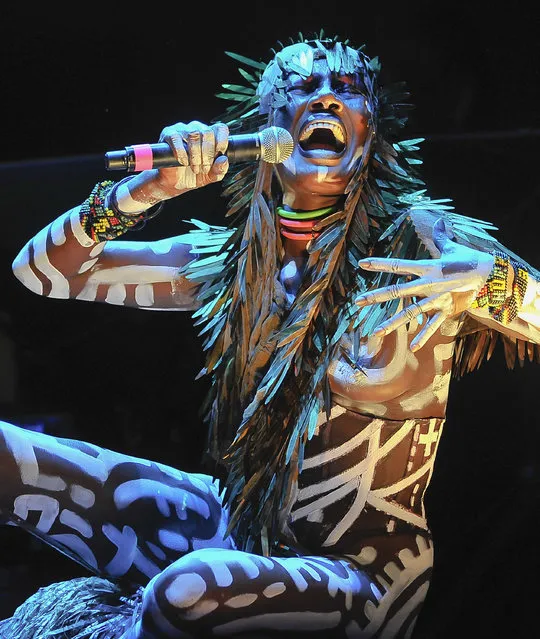 Grace Jones performs in concert at The Greek Theatre on August 27, 2016 in Berkeley, California. (Photo by Steve Jennings/WireImage)