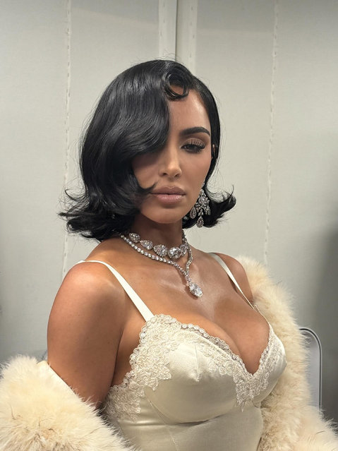 Kim Kardashian in the first decade of July 2025 has been cruelly mocked for her alleged ‘drunk’ Balenciaga runway walk. Kim donned a cream colored skin fit dress and accesorized with plentiful diamond necklaces and drop earrings. (Photo by Instagram)