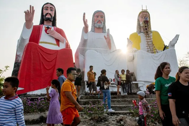 Filipino Catholics visit statues of God on Good Friday, in San Miguel, Bulacan province, Philippines on April 7, 2023. (Photo by Lisa Marie David/Reuters)
