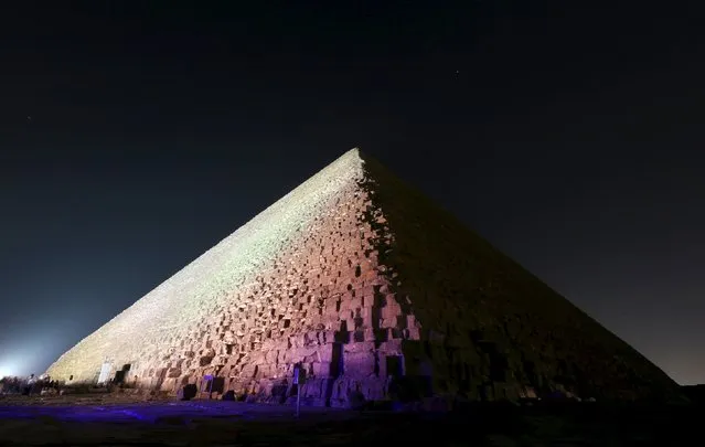 The Pyramid of Khufu, the largest of the pyramids of Giza, is pictured on the outskirts of Cairo, Egypt, November 9, 2015. (Photo by Mohamed Abd El Ghany/Reuters)