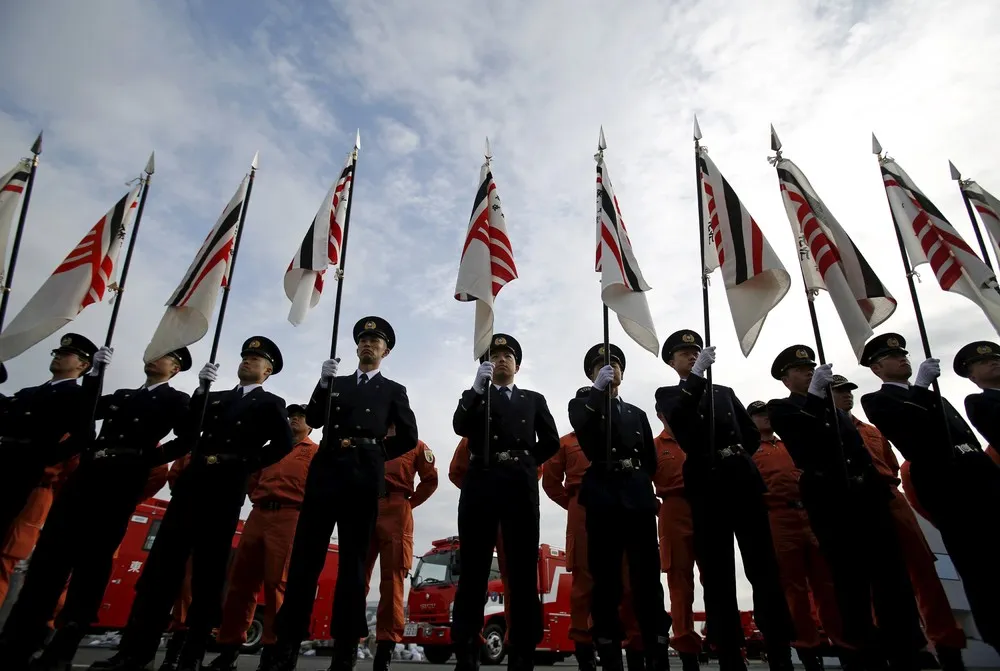 Tokyo Firefighters put on annual New Year Show