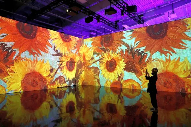 The “Immersive Van Gogh” featuring large-scale projections of works from Dutch artist Vincent van Gogh, is seen during a media preview in the Manhattan borough of New York City, U.S., May 26, 2021. (Photo by Shannon Stapleton/Reuters)