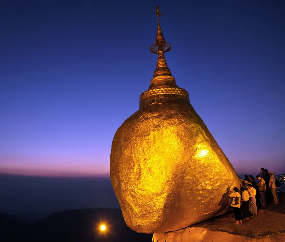 Kyaiktiyo Pagoda aka Golden Rock in Burma