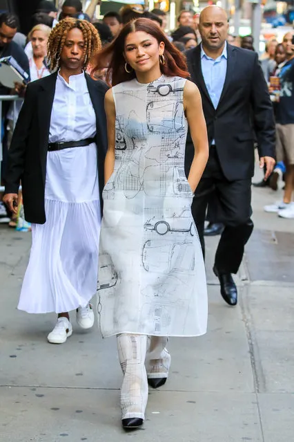 Zendaya is seen at “Good Morning America” on June 24, 2019 in New York City. (Photo by Say Cheese!/GC Images)