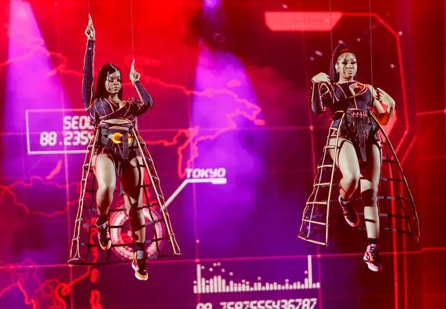 City Girls perform during the BET Awards at Microsoft theatre in Los Angeles, California, U.S., June 27, 2021. (Photo by Mario Anzuoni/Reuters)