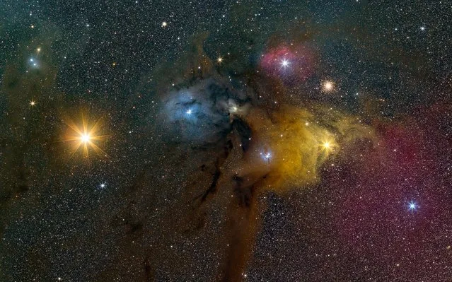Mars and its Rival Antares and the Rho Ophiuchi cloud complex. (Photo by Phil Hart/CWAS/The Guardian)