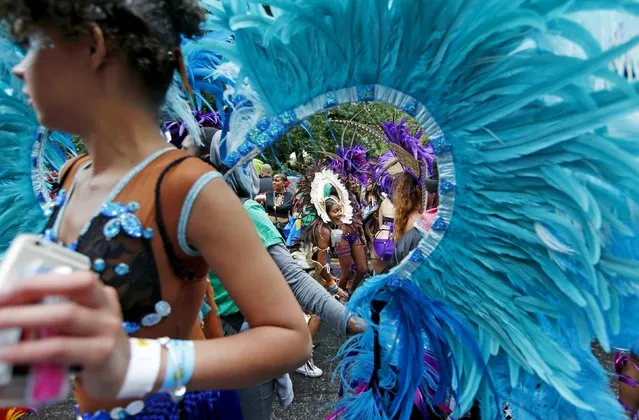 Performers dance at the Notting Hill Carnival in west London, August 31, 2015. (Photo by Eddie Keogh/Reuters)