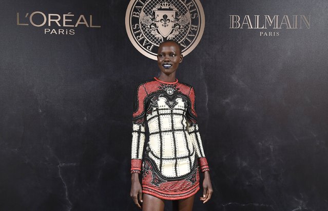 Grace Bol attends the L'Oreal Paris X Balmain event  as part of the Paris Fashion Week Womenswear  Spring/Summer 2018 on September 28, 2017 in Paris, France. (Photo by Pascal Le Segretain/Getty Images)