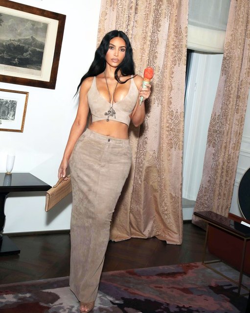 American media personality and socialite Kim Kardashian grabs a gelato, while in Italy in the first decade of September 2025. (Photo by kimkardsashian/Instgram)