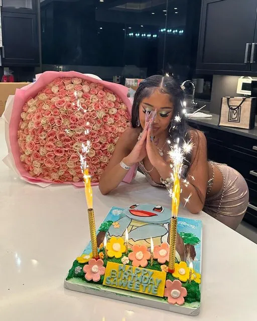 American rapper Diamonté Quiava Valentin Harper, known professionally as Saweetie celebrates her birthday early July 2023. (Photo by saweetie/Instagram)