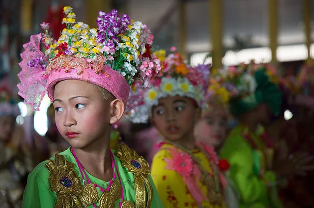 Tai Yai boys wait for a ceremony to start during the Poy Sang Long Festival on April 1, 2015 in Mae Hong Son, Thailand. (Photo by Taylor Weidman/Getty Images)
