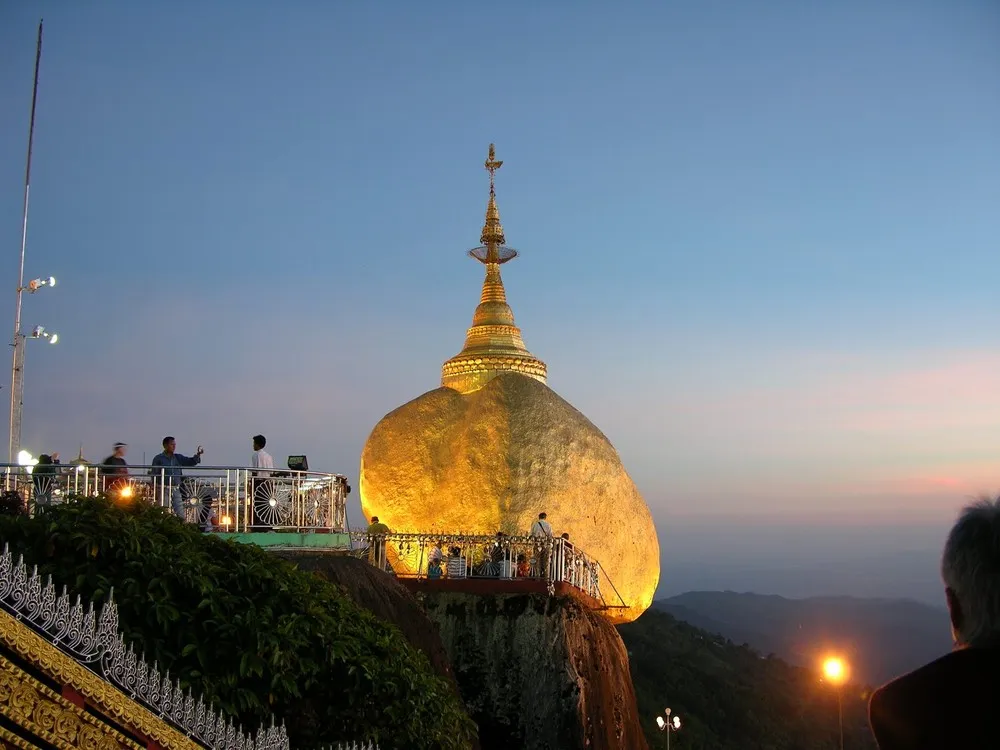 Kyaiktiyo Pagoda aka Golden Rock in Burma