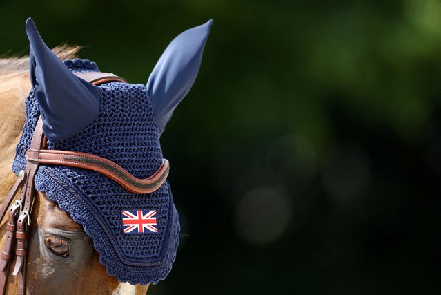 A horse of team Great Britain is pictured during training at Chateau de Versailles, in Versailles, France on July 24, 2024. (Photo by Kai Pfaffenbach/Reuters)