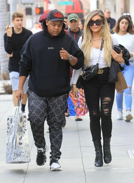 Kyle Massey and Hana Giraldo out and about in Los Angeles, USA on December 14, 2019. (Photo by RSMX/Rex Features/Shutterstock)