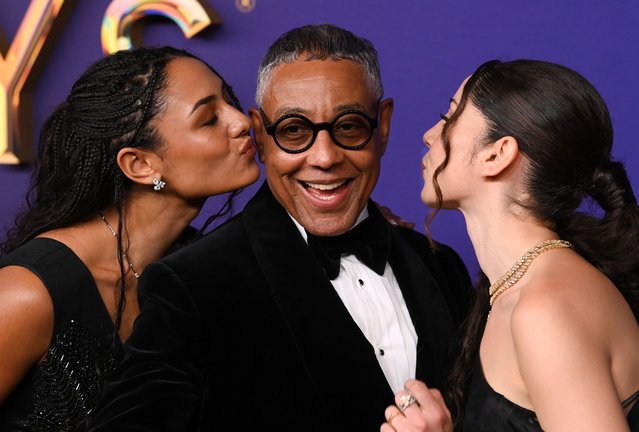 Shayne Lyra Esposito, actor Giancarlo Esposito and Kale Lyn Esposito at the 76th Primetime Emmy Awards held at Peacock Theater on September 15, 2024 in Los Angeles, California. (Photo by David Fisher/Rex Features/Shutterstock)