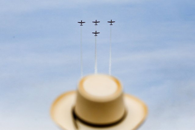 Indonesian Air Force Aerobatic Team Jupiter performs during the International Bali Airshow at Ngurah Rai International Airport in Kuta, Bali, Indonesia, on September 18, 2024. (Photo by Johannes P. Christo/Reuters)