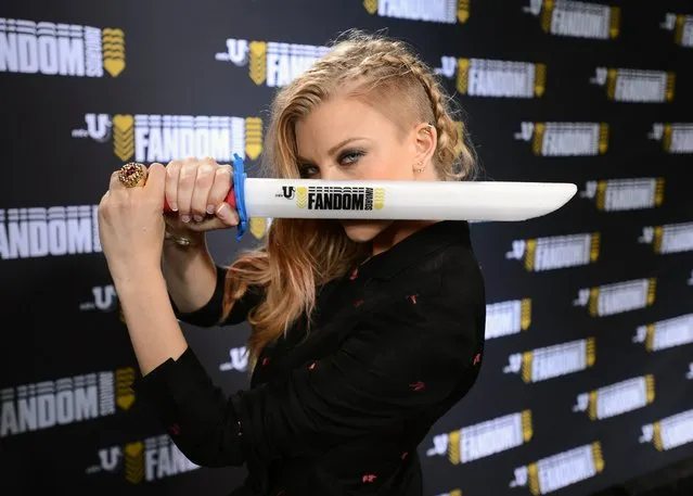 Natalie Dormer attends the mtvU Fandom Awards at MTV Fan Fest at Comic-Con, July 24, 2014, in San Diego. (Photo by Jordan Strauss/Invision for MTV/AP Images)