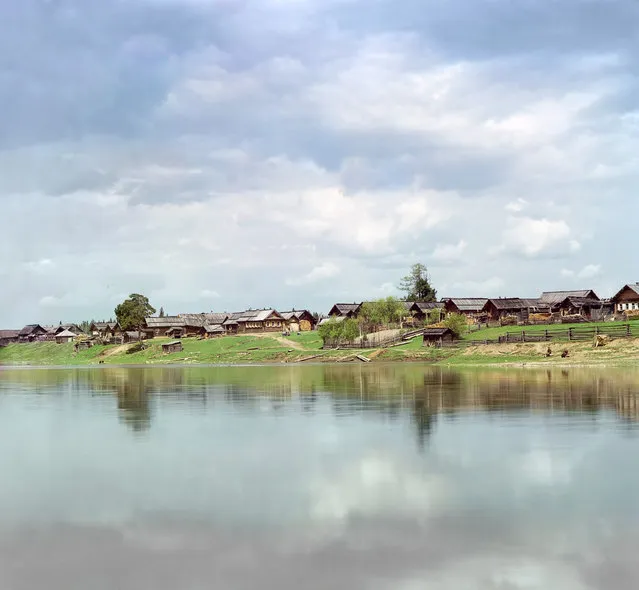 Photos by Sergey Prokudin-Gorsky. Village of Rodina (Chusovaia River). Russia, Perm Province, Kungur uyezd (district), Rodina (uninhabited), 1912