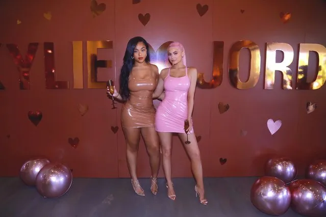 Kylie Jenner joins BFF Jordyn Woods for their make-up collaboration launch in Los Angeles, CA. on September 22, 2018. (Photo by Splash News and Pictures)
