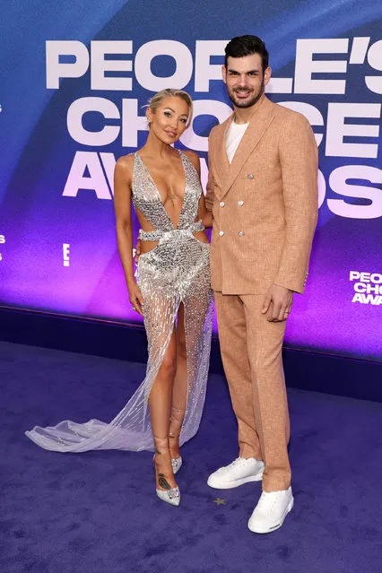 Real estate broker Mary Fitzgerald and Romain Bonnet arrive to the 2022 People's Choice Awards held at the Barker Hangar on December 6, 2022 in Santa Monica, California. (Photo by Todd Williamson/E! Entertainment/NBC via Getty Images)
