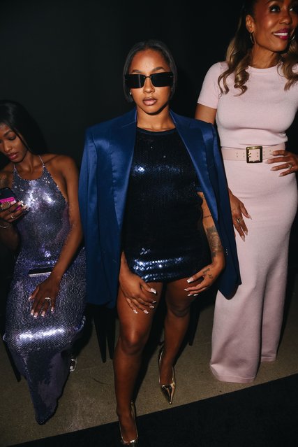 American artistic gymnast Jordan Chiles at the Sergio Hudson fashion show as part of the Spring/Summer 2026 New York Fashion Week held at Spring Studios on September 12, 2025 in New York, New York. (Photo by Steve Eichner/WWD via Getty Images)