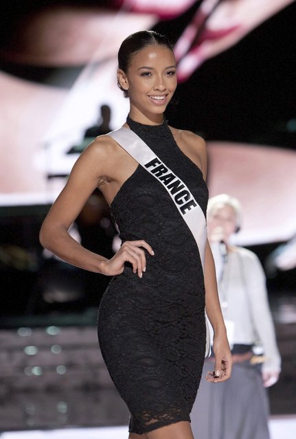 Miss France 2015 Flora Coquerel poses during rehearsals at the Planet Hollywood Resort & Casino in Las Vegas, Nevada, December 19, 2015, in this handout photo provided by the Miss Universe Organization. (Photo by Richard D. Salyer/Reuters/The Miss Universe Organization)