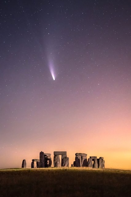 Shortlist, Open competition, Landscape. The Neowise Comet pass overhead at Stonehenge in the United Kingdom. (Photo by James Rushforth/Sony World Photography Awards)