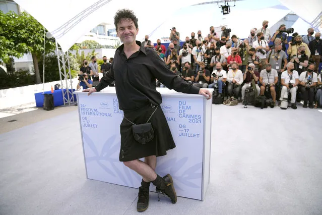 Director Mark Cousins poses for photographers at a photo call for the film “The Story of Film: A New Generation” during the 74th international film festival, Cannes, southern France, Wednesday, July 7, 202. (Photo by Vadim Ghirda/AP Photo)