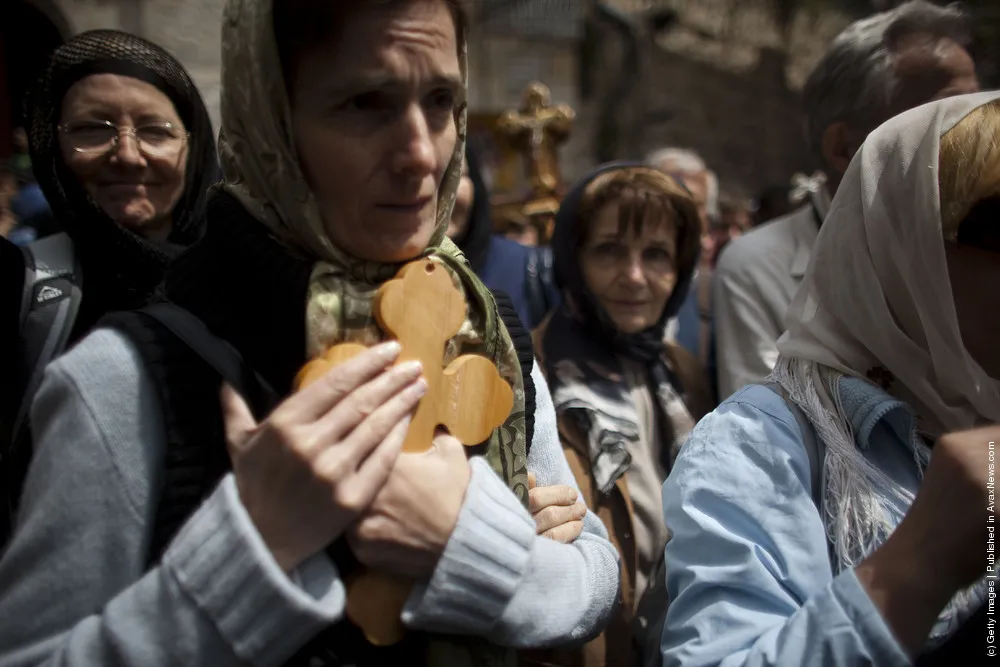 Christians Celebrate Good Friday In Jerusalem
